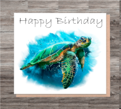 Turtle Birthday Card